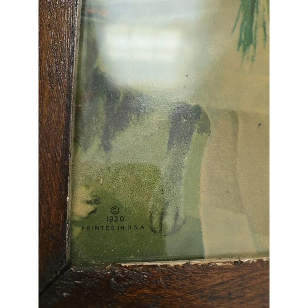 Vintage Antique Wooden Photo‎ Frames And Ephemera 1920 Lot